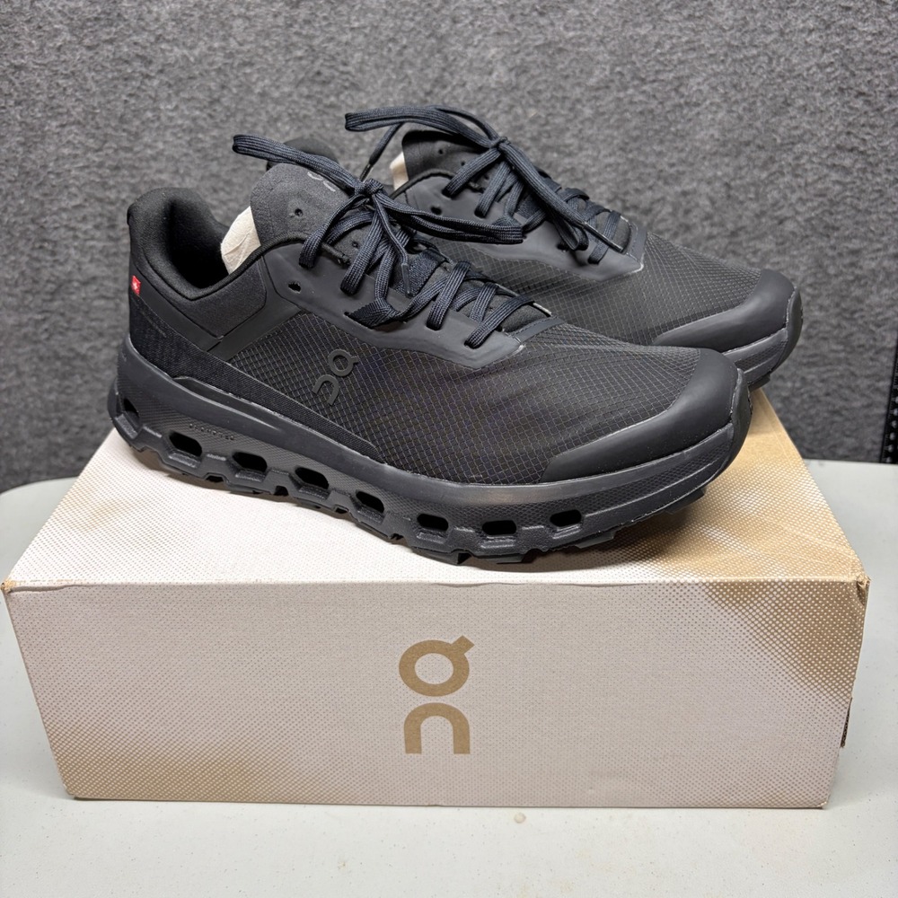 On Cloudvista 2 Womens 9.5 Trail Running Shoes All Black 3WE30131043 New In Box